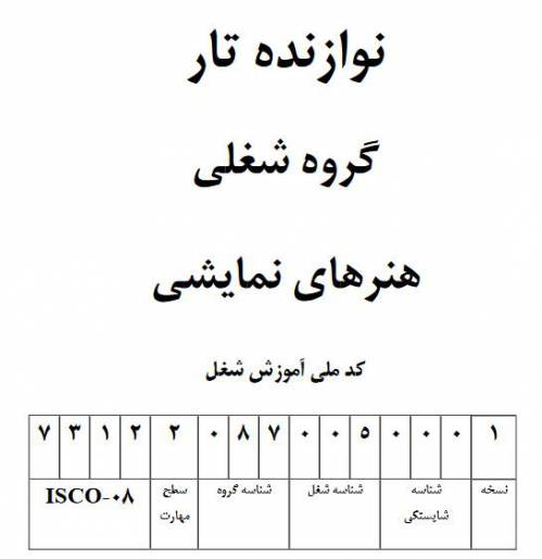 نمونه سوالات  نوازنده تار با پاسخ ( جدید )