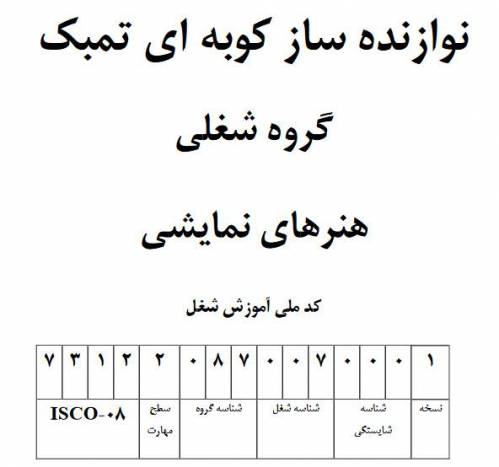 نمونه سوالات نوازنده ساز کوبه ای تمبک با پاسخ ( جدید )