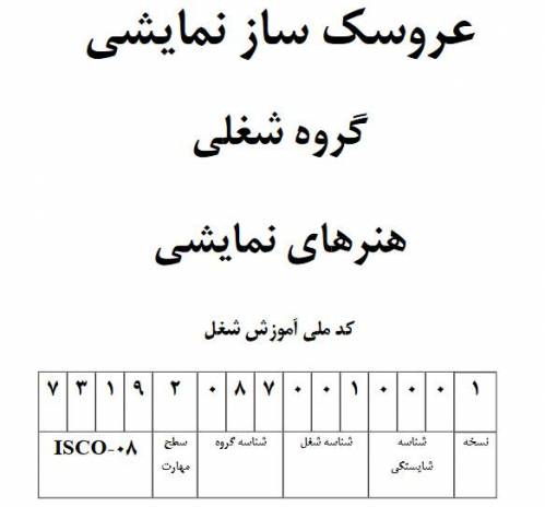 نمونه سوالات عروسک ساز نمایشی با پاسخ ( جدید )